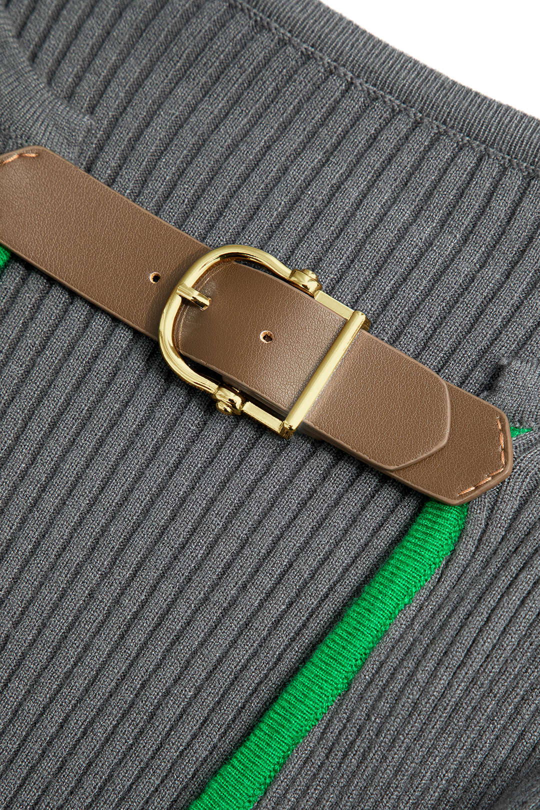 Contrasting Cut-Out Knit Dress