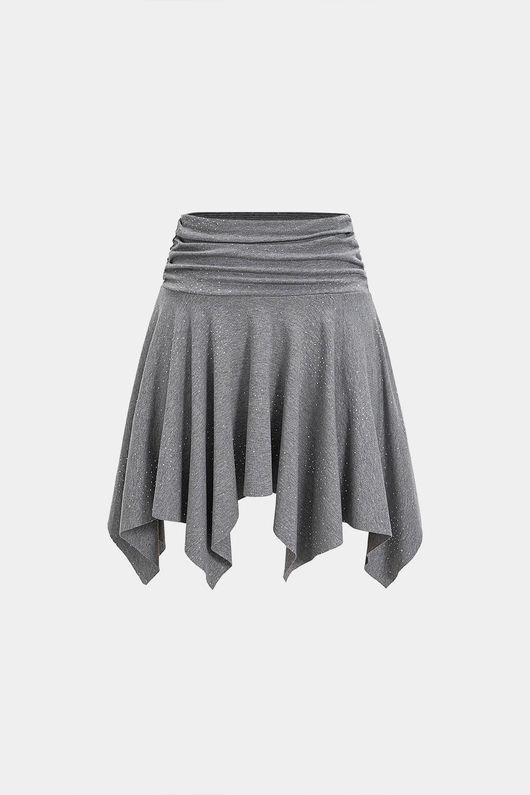 Sequin Irregular  Ruched Skirt