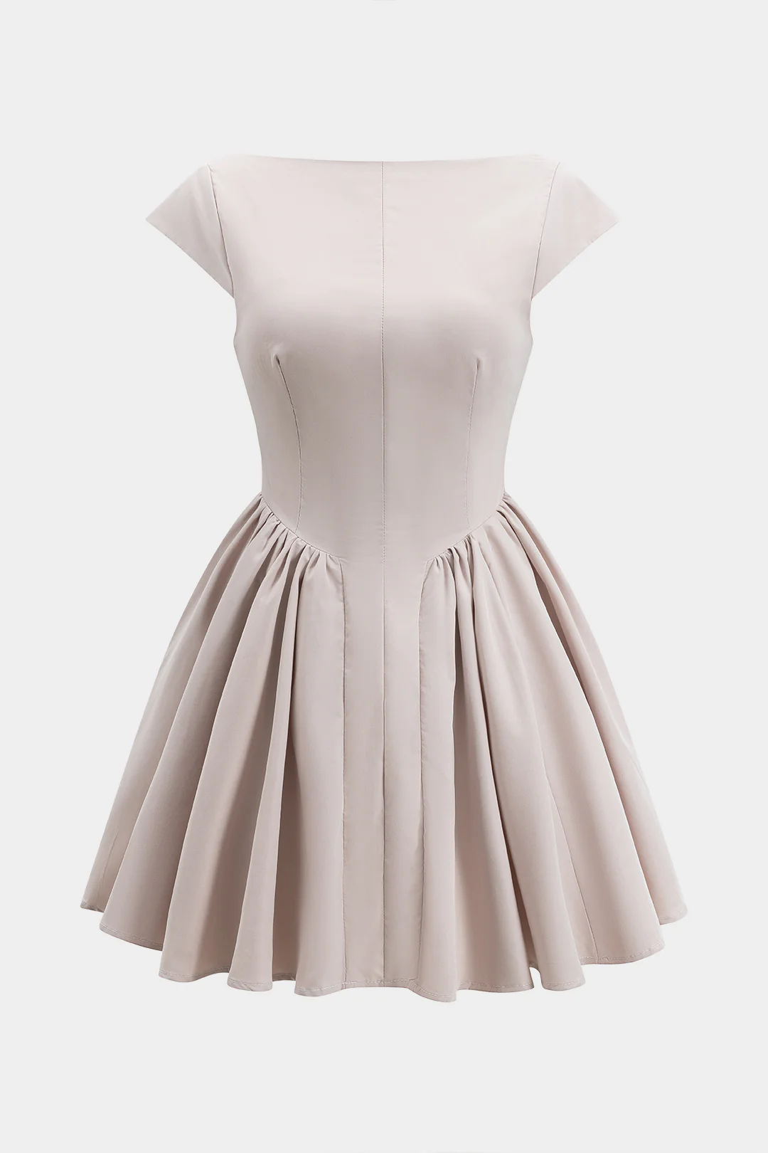 Ruched Backless Mini Dress