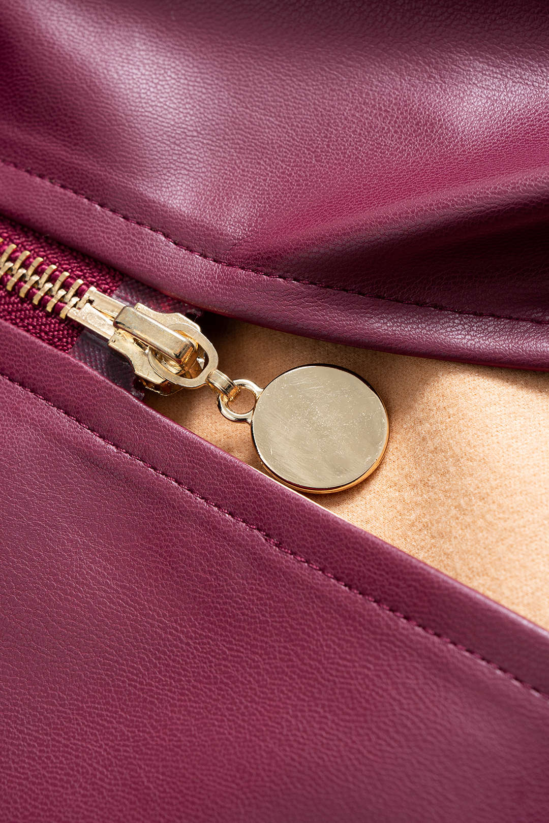 Faux Leather High Waist Zipper Skirt