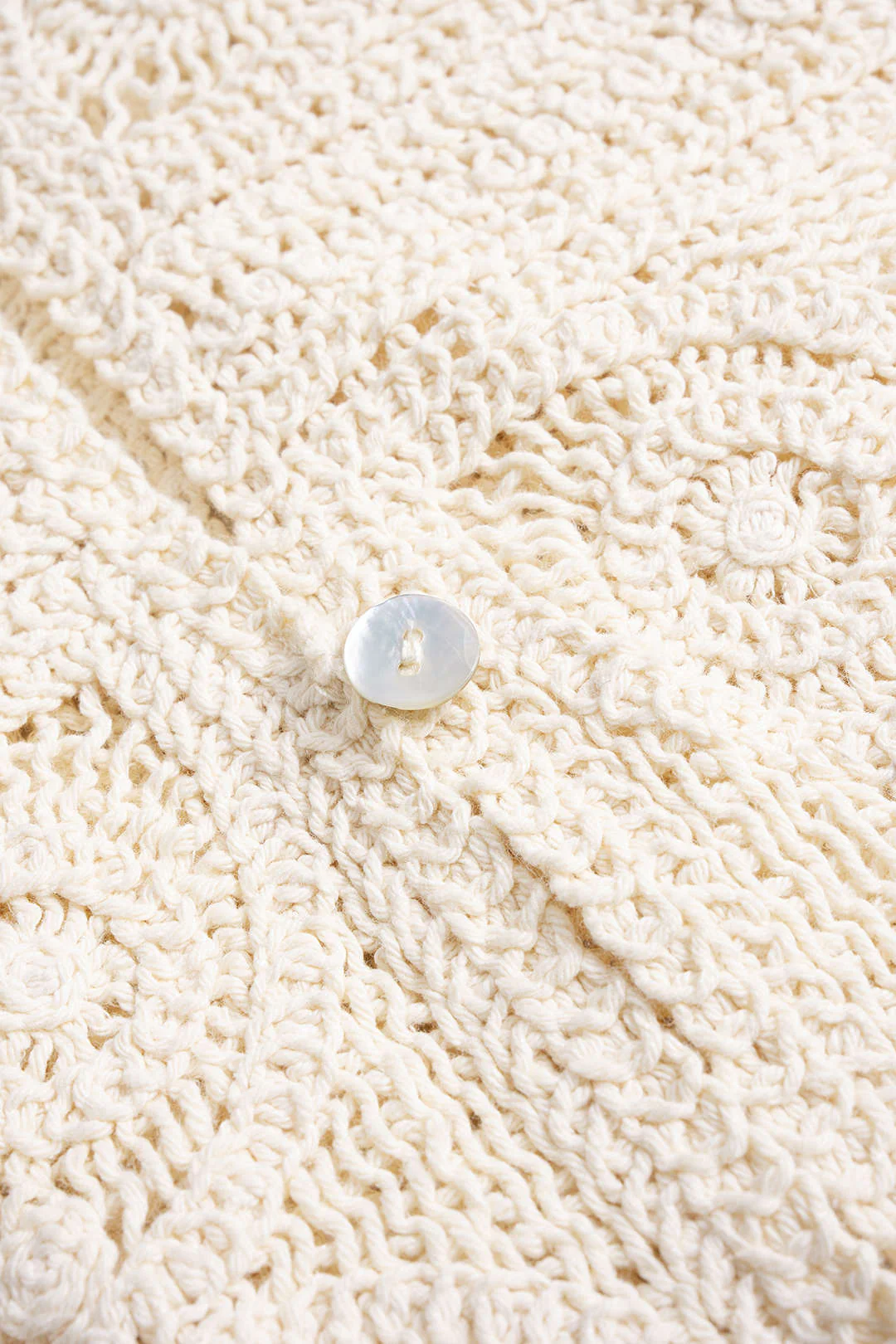 Knit Button Hollow Out Cardigan