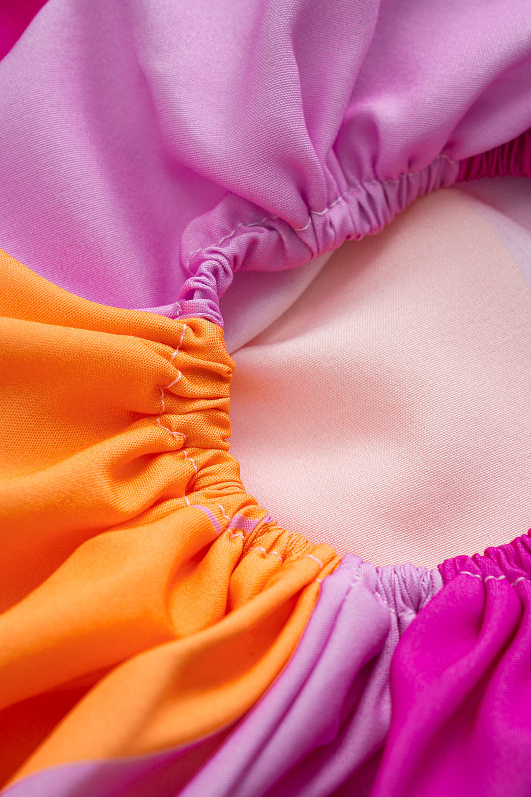 Abstract Print Ruched Asymmetric One-Shoulder Long Sleeve Top and Fringe Skirt Set