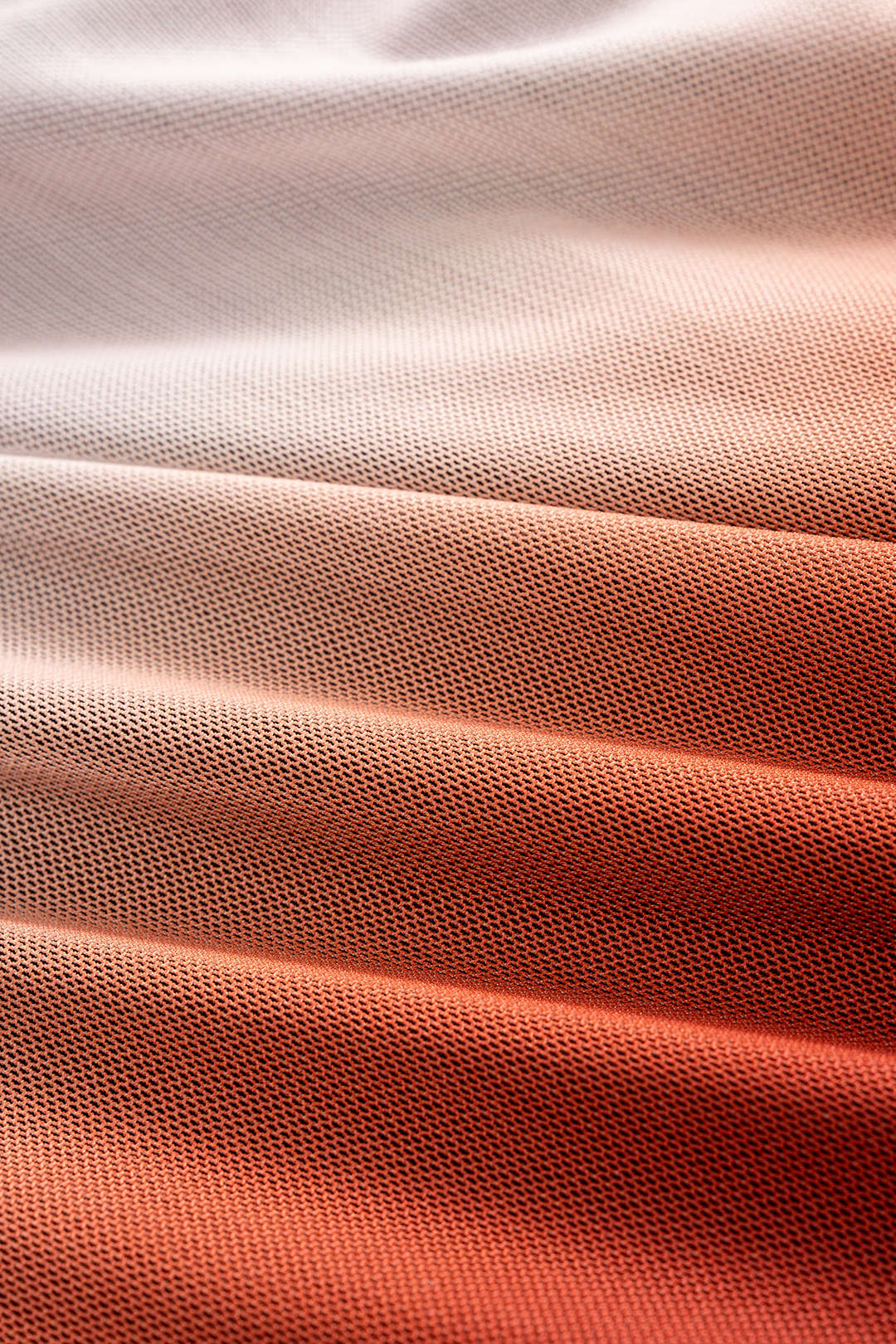 Ombre-Print Mesh Ruched Round-Neck Sleeveless Maxi Dress