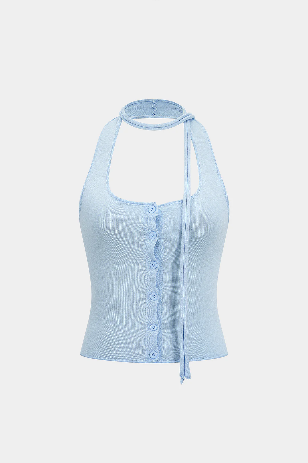 Square Neck Slip with Button Detail Tank Top