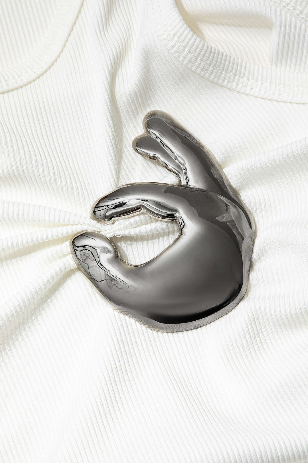 Plus Size Knot Metallic Twist Tank Top