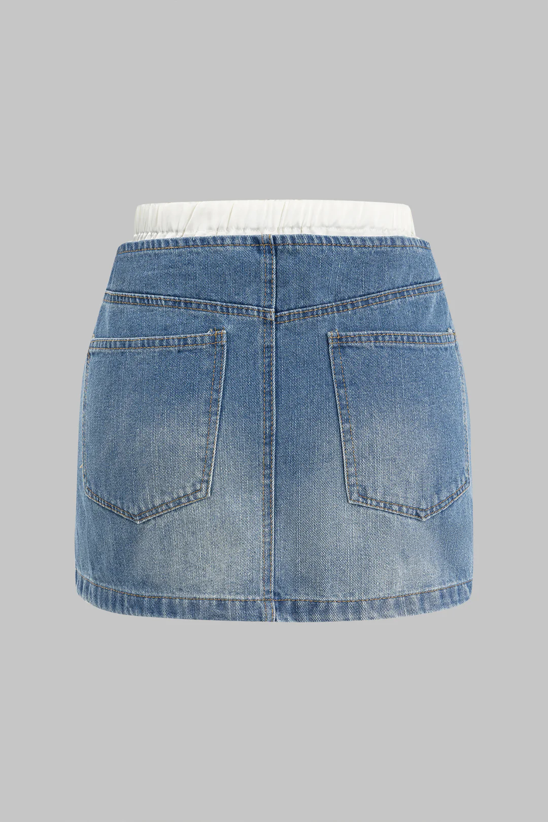 Patchwork Low Waist Skirt