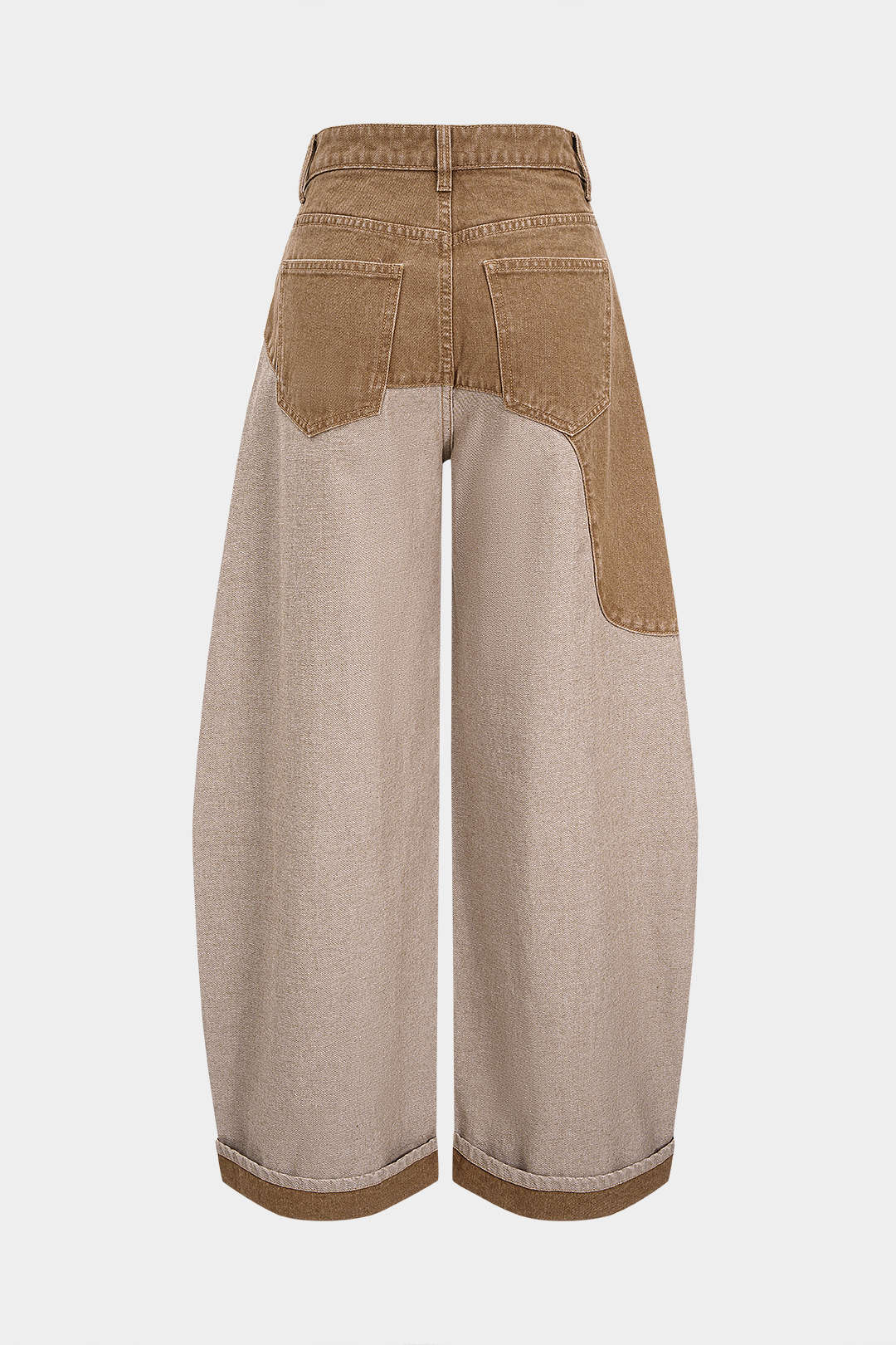 Denim Contrast Wide Leg Jeans