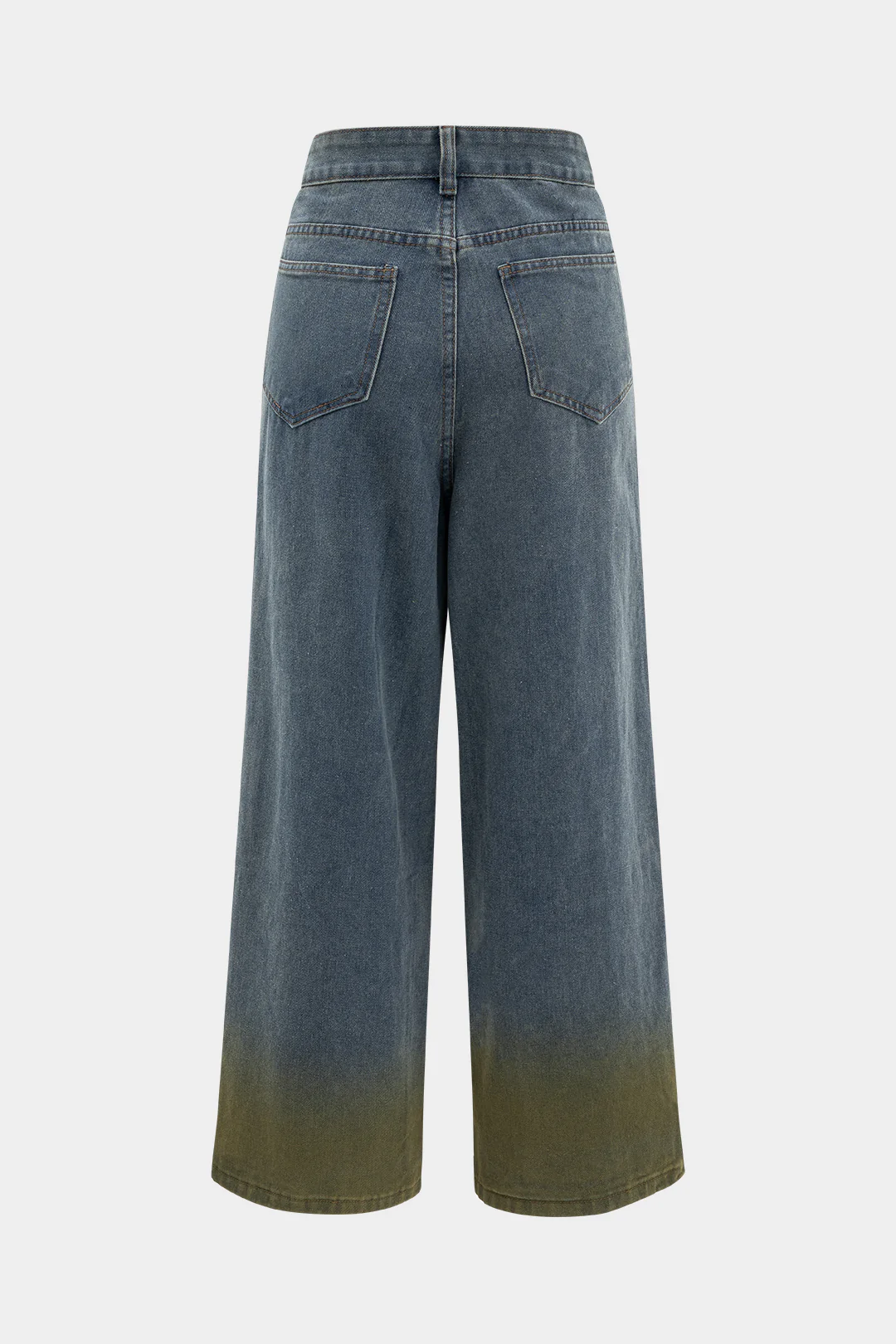 Denim Contrast Wide Leg Jeans