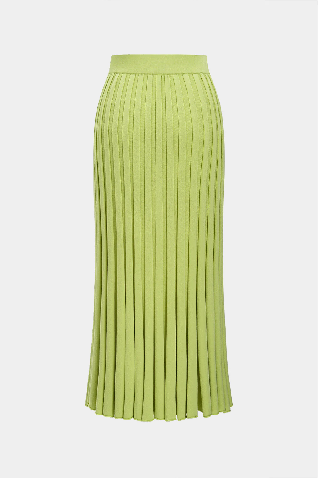 Pleated Knit High Waist Skirt