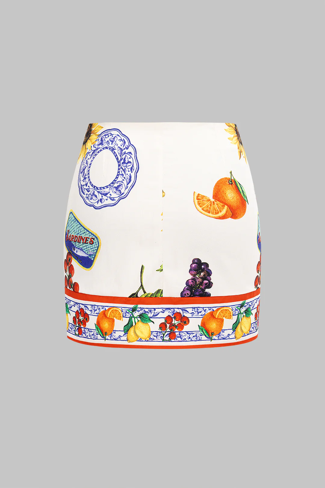 Fruit Floral Print Skirt