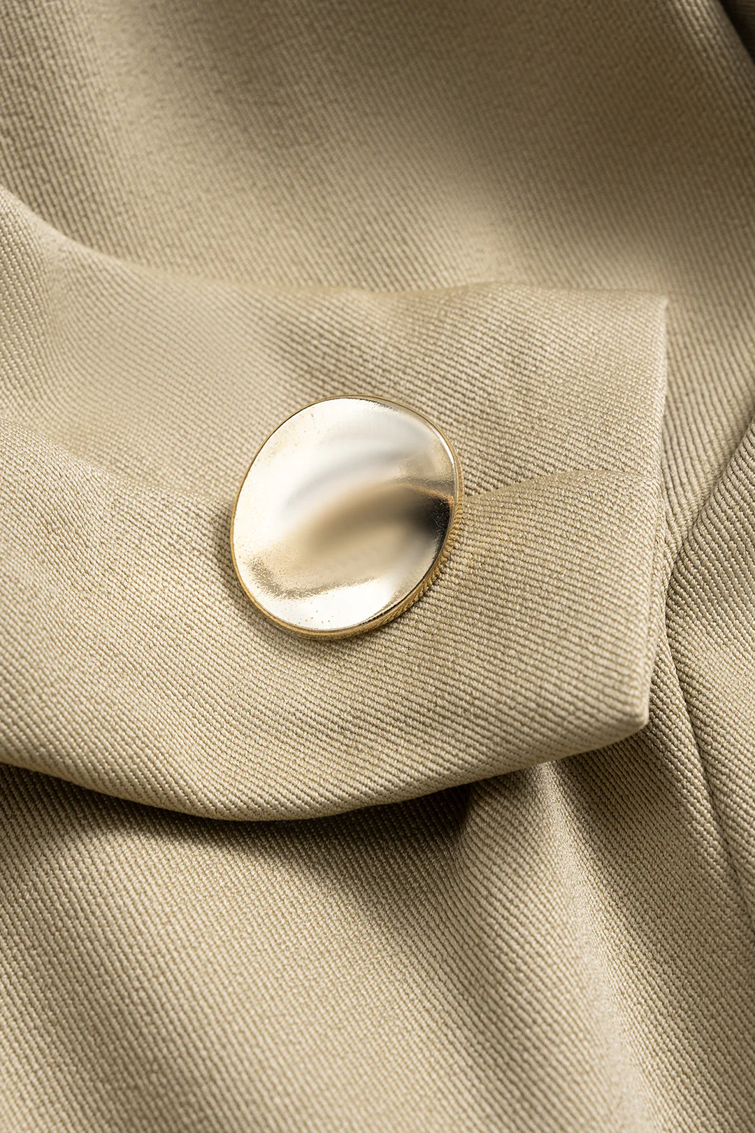 Polo Collar Asymmetric Ruched Long Sleeve Top