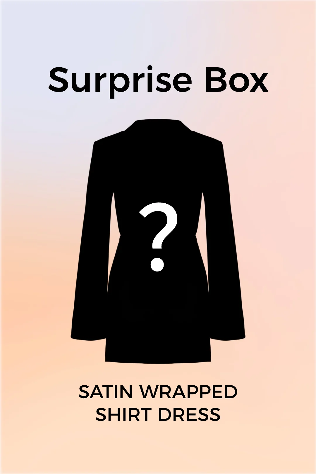Surprise Box Satin Wrap Shirt Dress