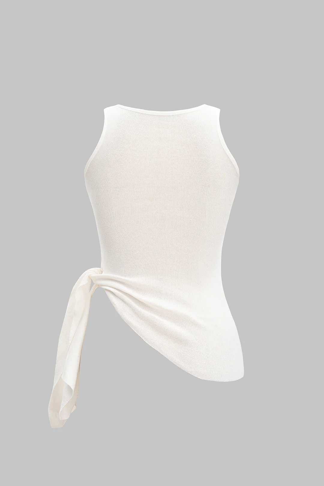 Ruched Asymmetric Sleeveless Tank Top