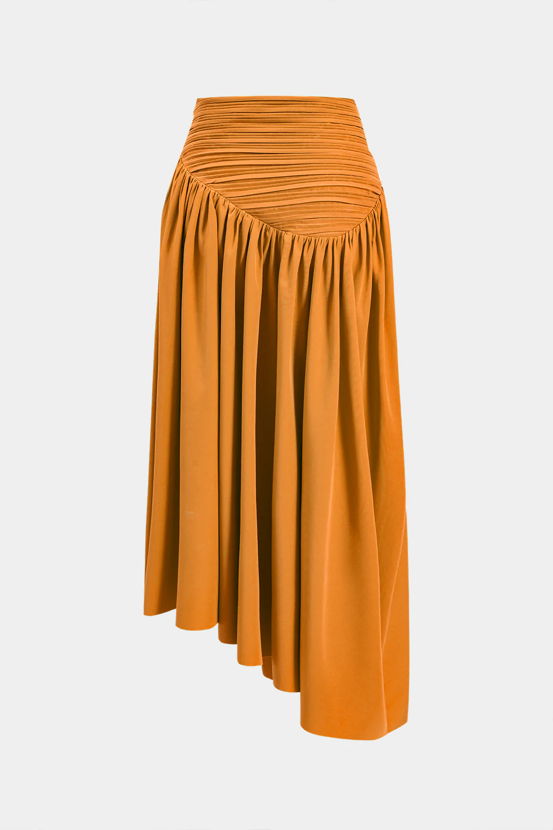 Pleated Asymmetrical Skirt