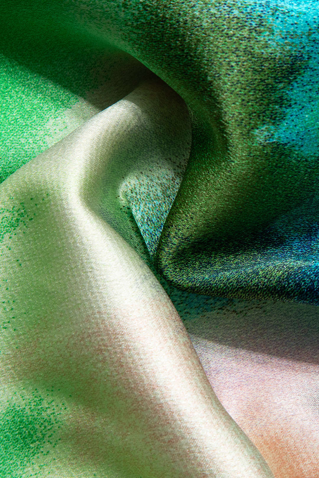 Tie Dye Twisted Split Mid-Length Skirt