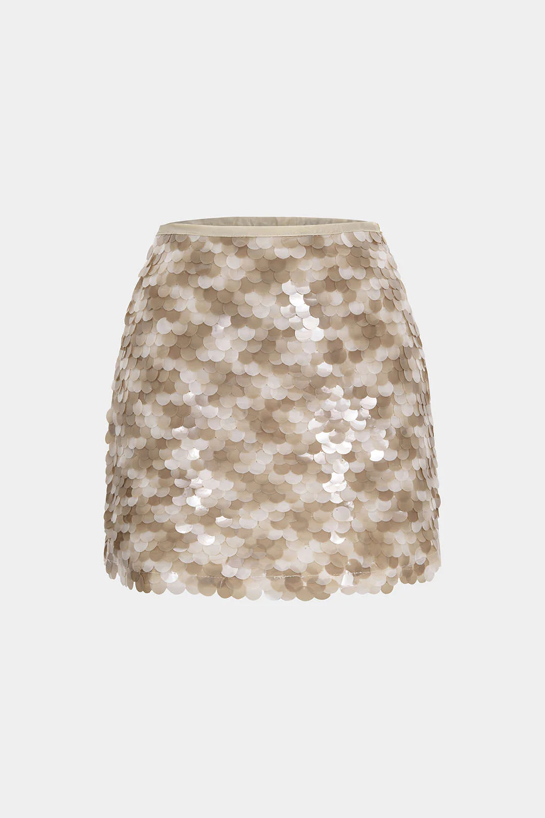 Color - blocked Sequin Mini Skirt