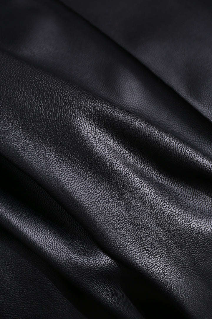 Faux Leather Straight-Leg Trousers