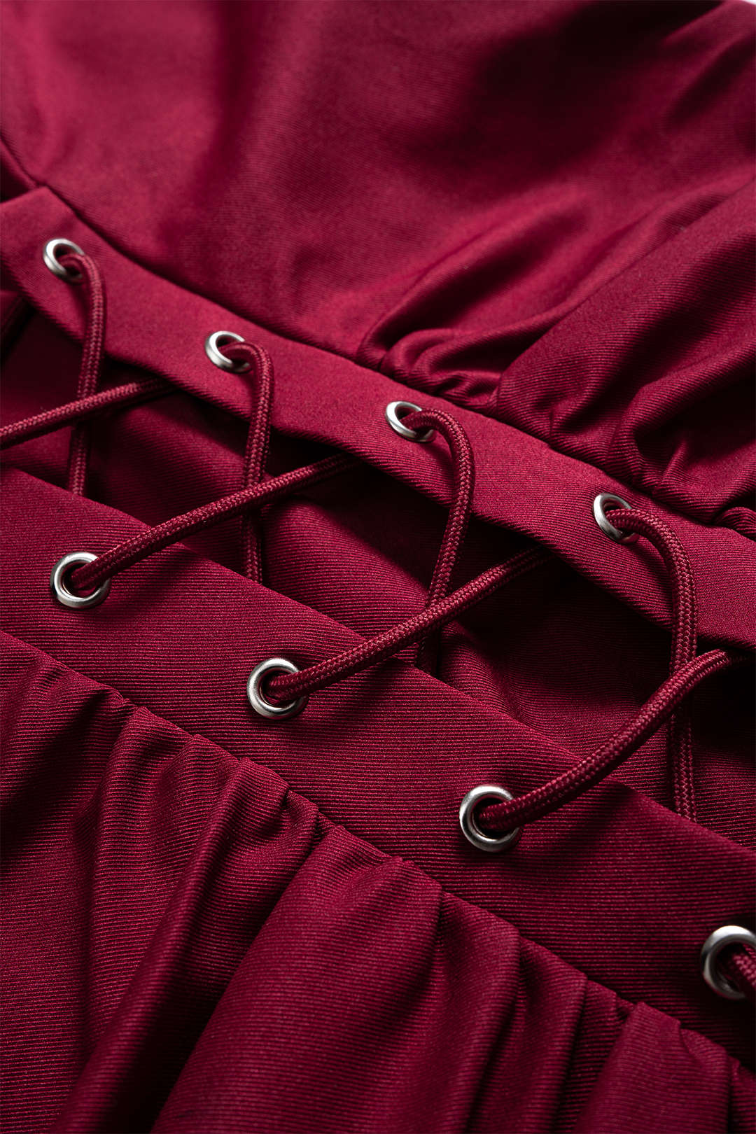 Ruched Button Tie-Back Asymmetrical Flutter Short-Sleeve Shirt