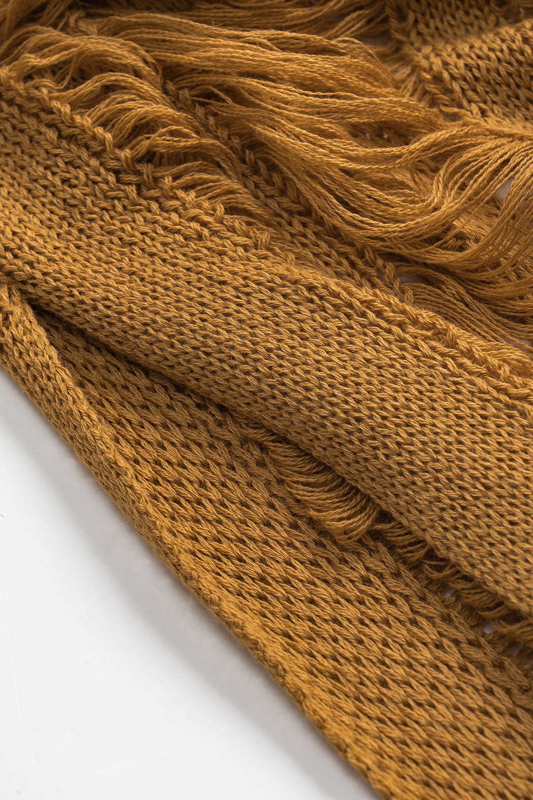 Plus Size Knit Distressed Ladder Tank Top