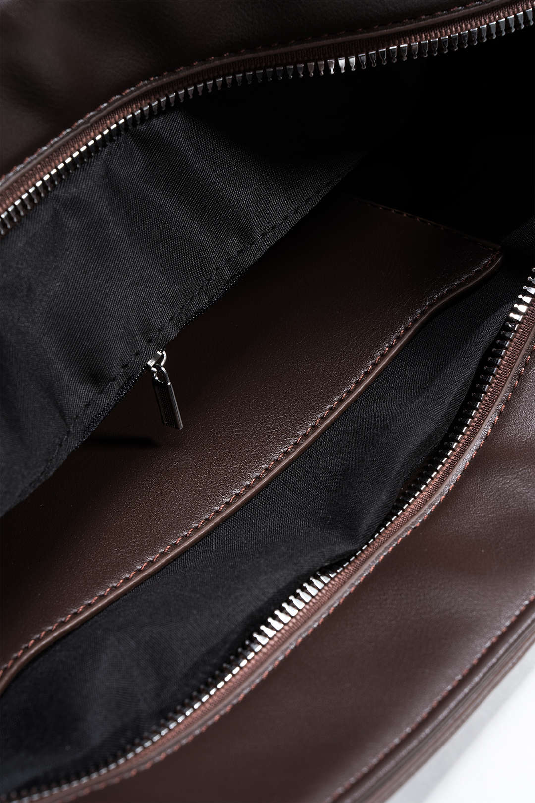 Faux Leather Solid Shoulder Bag