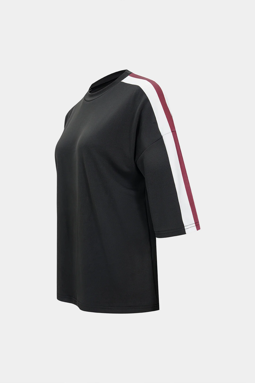 Contrast Stripes Print Short-Sleeve Shirt And Mini Skirt Set