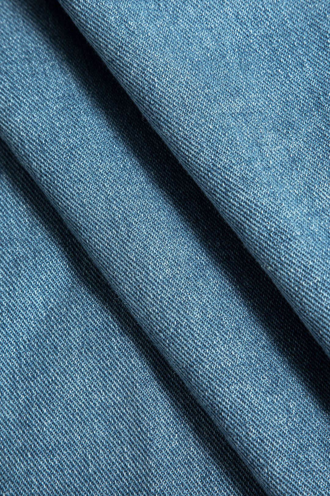 Denim Button Patchwork Hooded Pocket Long Sleeve Top