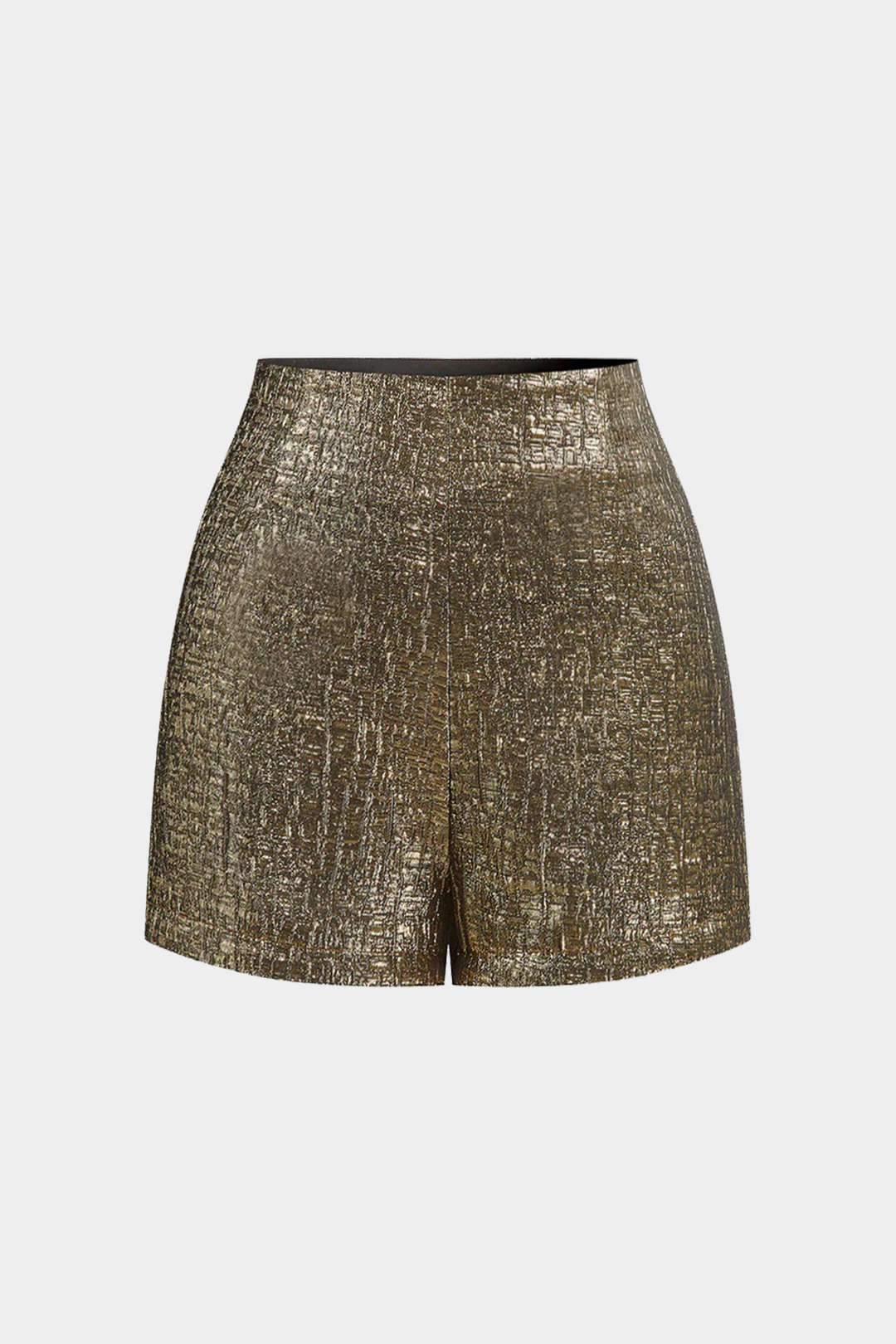 Textured Zippered Shorts