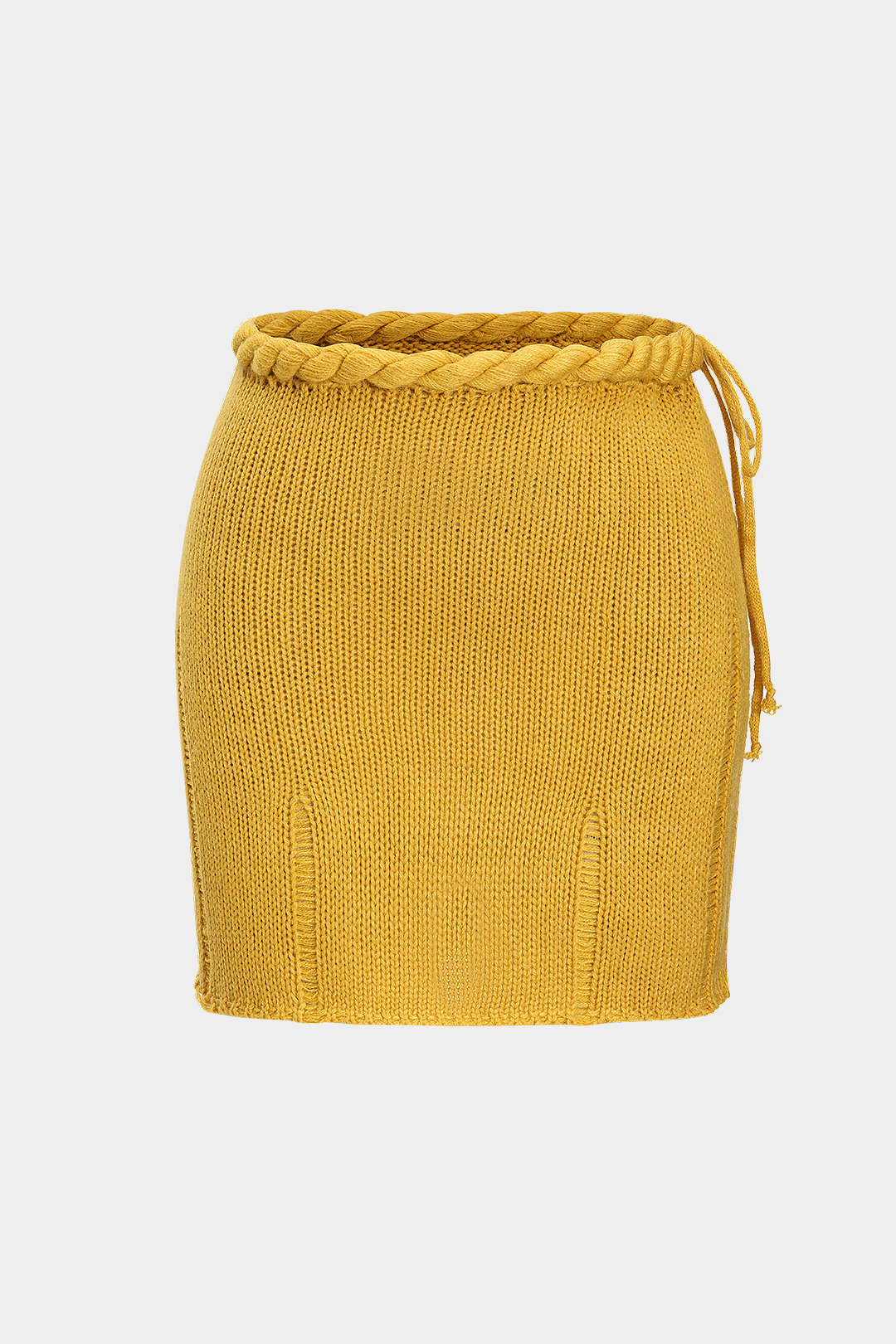 Knit Braided Tie-Up Skirt