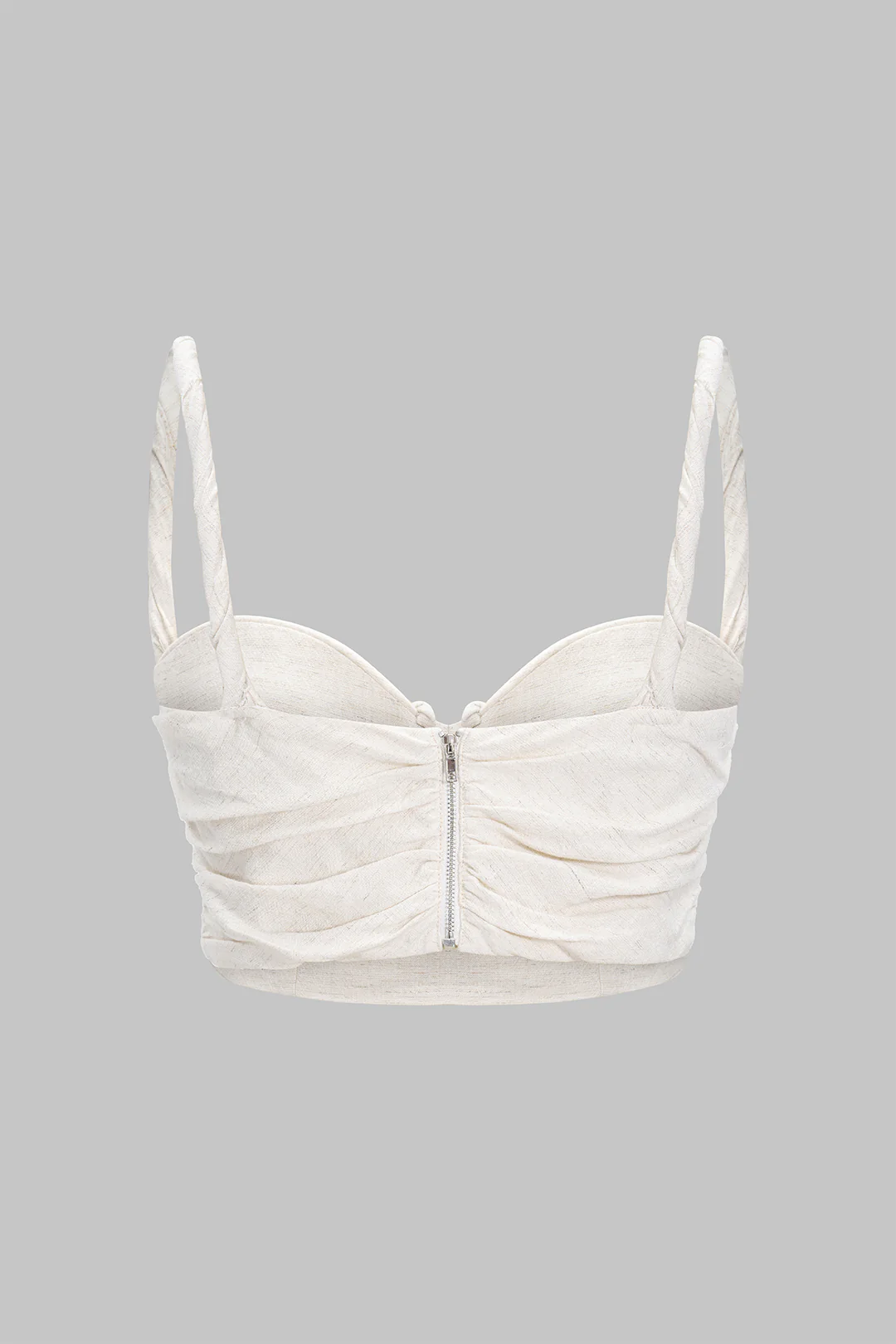 Linen Zipper Cami Top