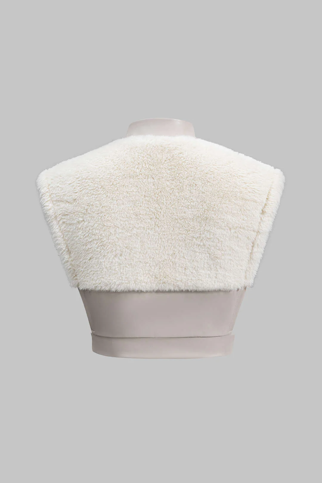 Faux Leather and Fur Patchwork Skirt Set