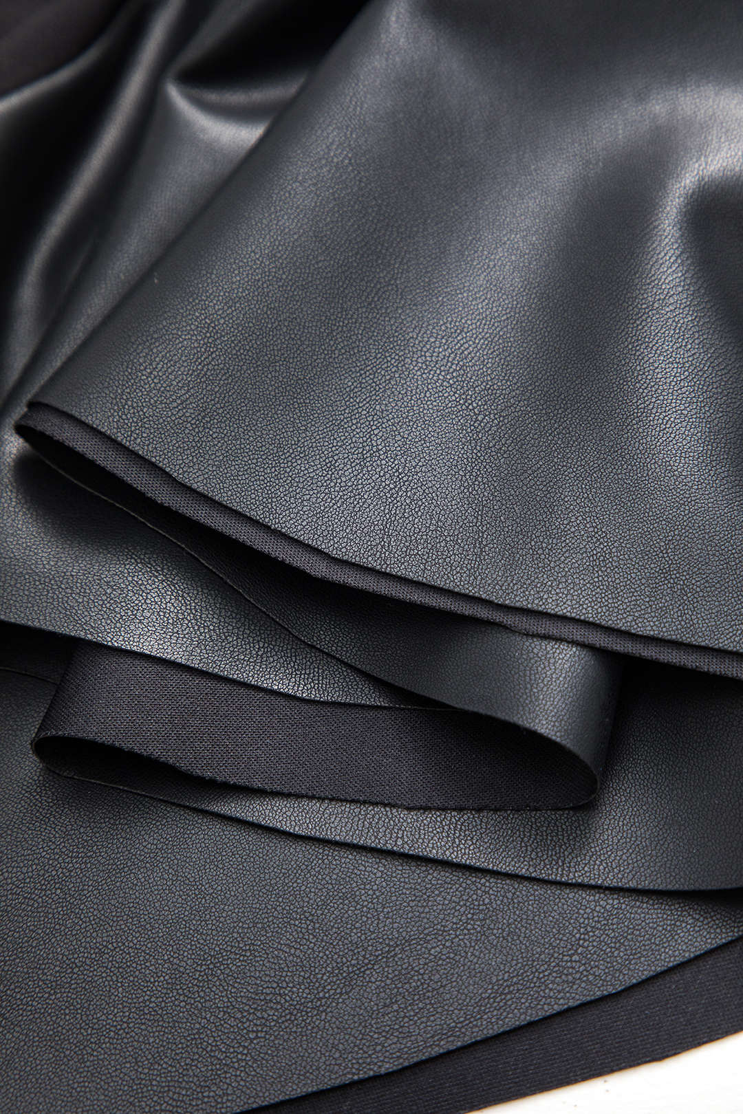 Faux Leather Patchwork Long Sleeve Mini Dress