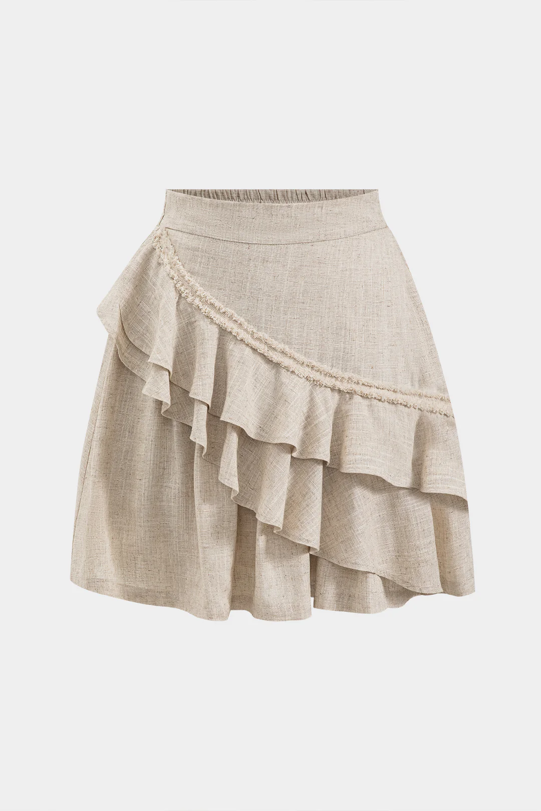 Linen Ruffled Skirt