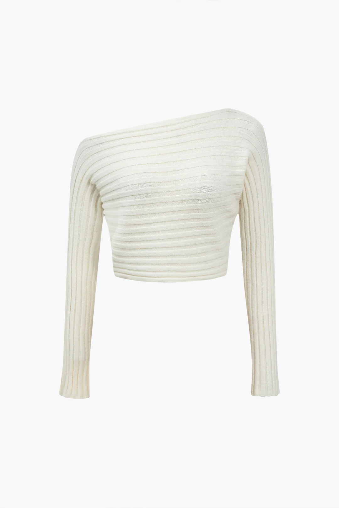 Simple Solid Knit Long Sleeve Bodycon Skirt Set