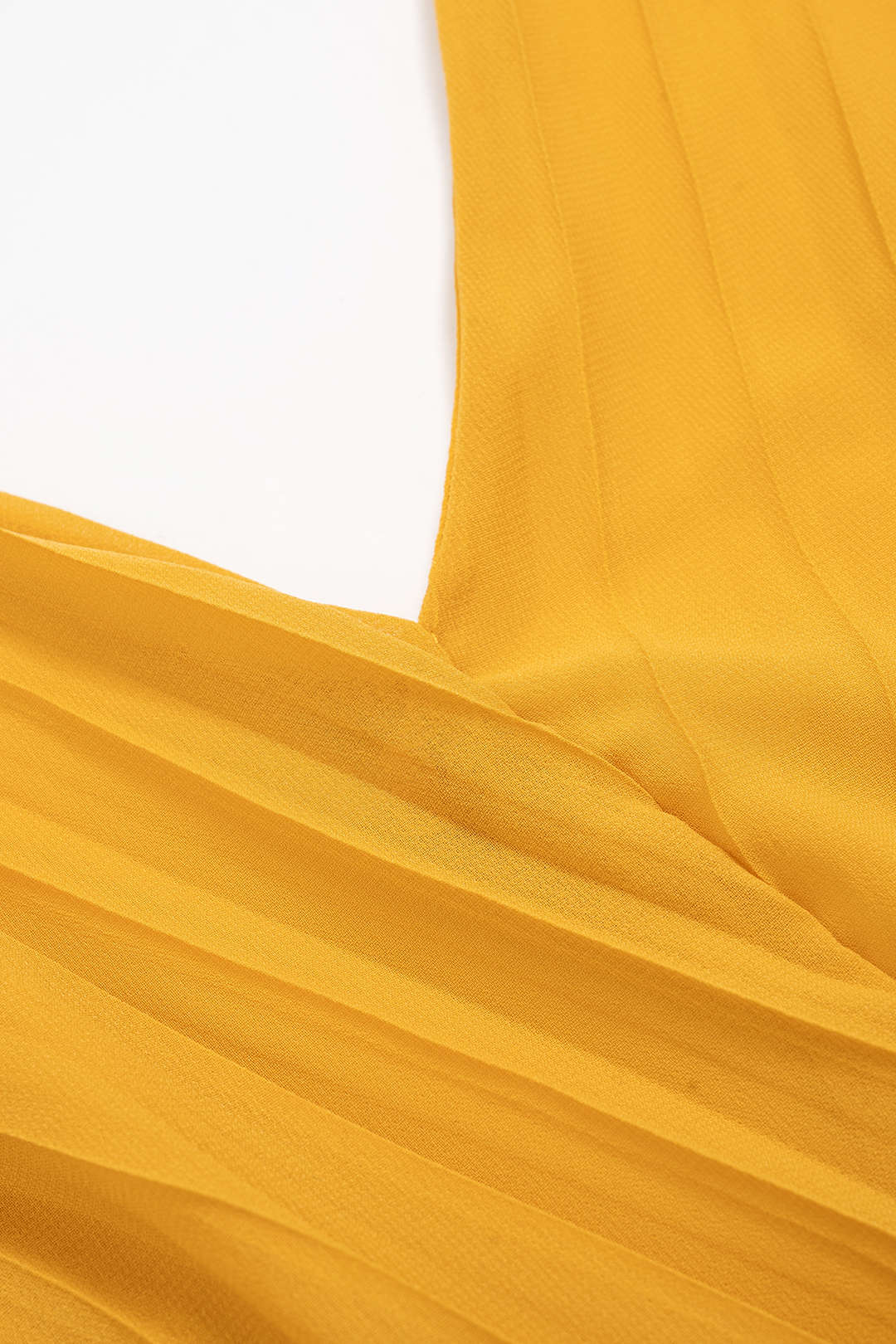 Chiffon Tie Front V-Neck Batwing Pleated Belted Short Sleeve Maxi Dress