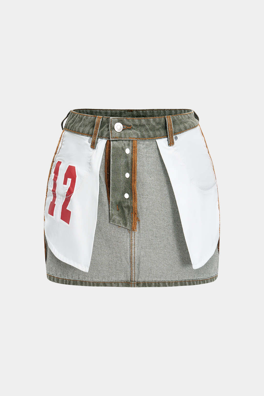 Reversible Denim Pocket Mini Skirt
