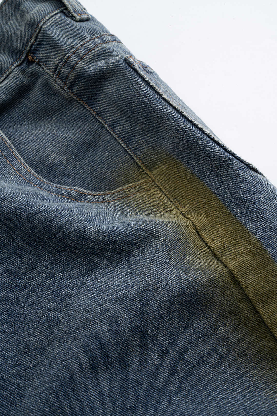 Denim Contrast Wide Leg Jeans