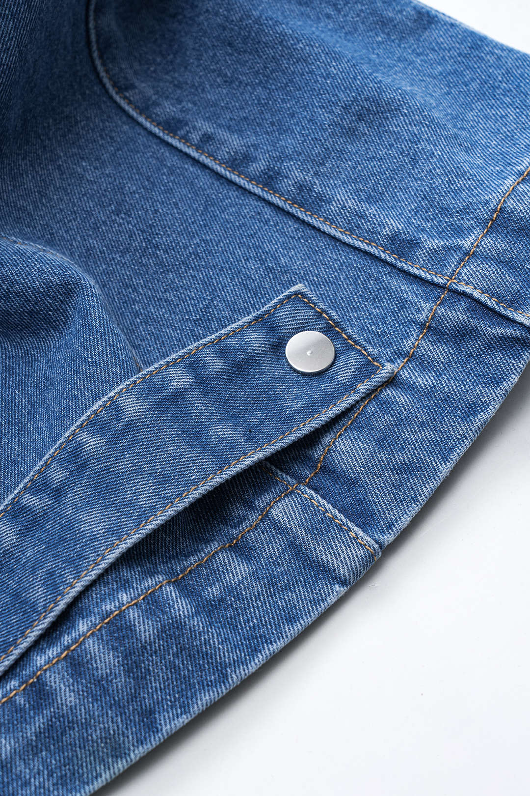 Washed Wide Leg Denim Jeans