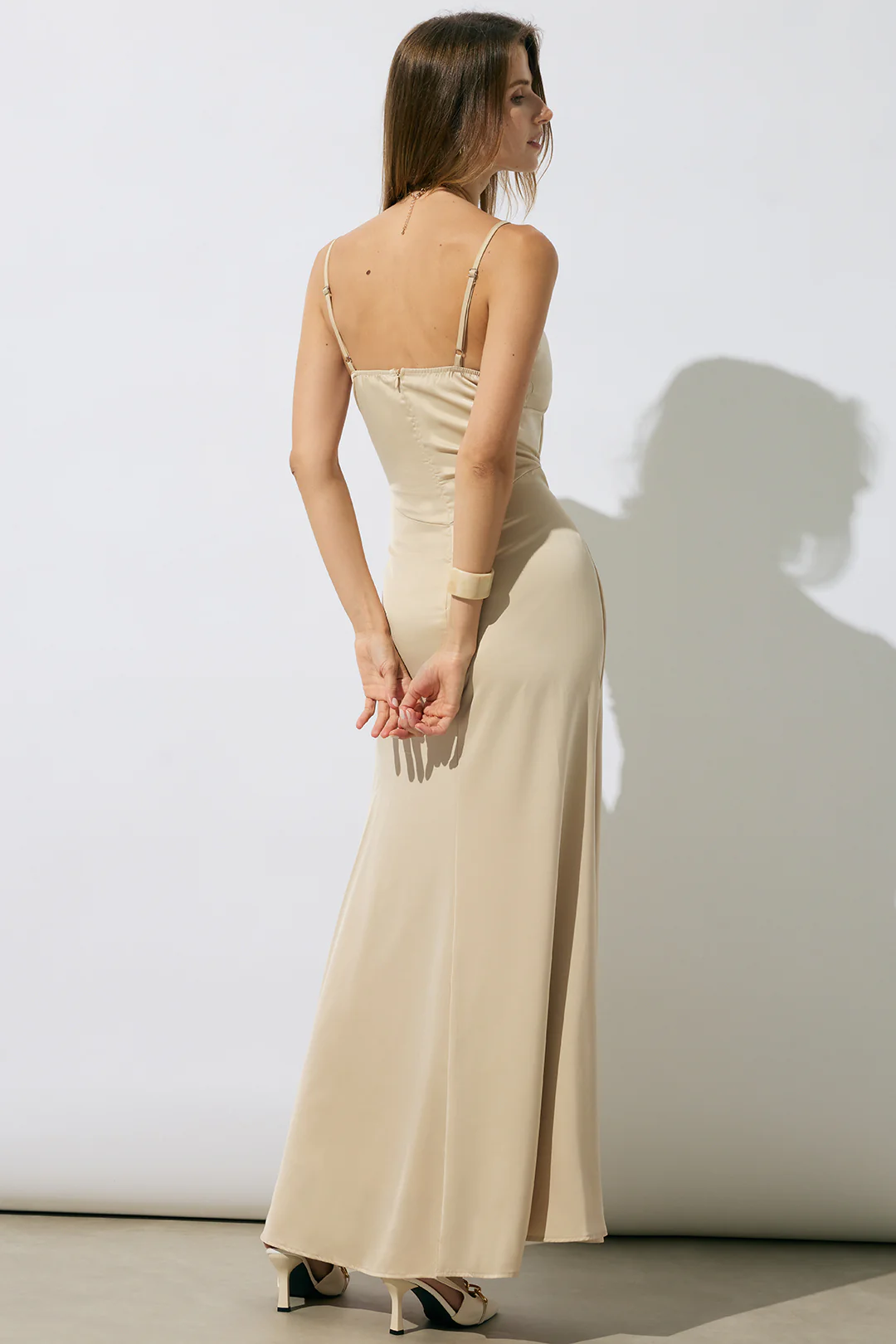 Satin Corset Sleeveless Maxi Dress
