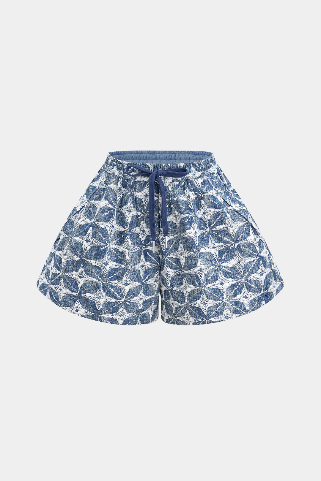 Denim Drawstring Shorts