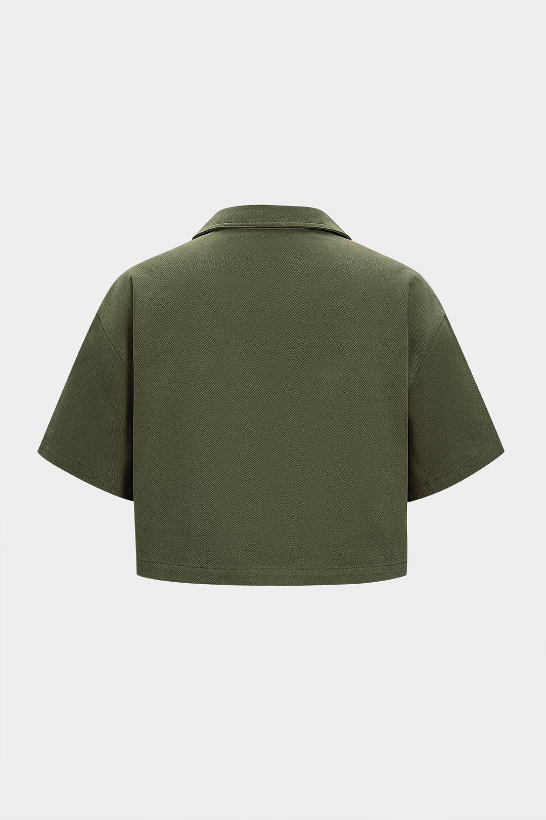 Metallic Button Pocket Short-Sleeved Shirt