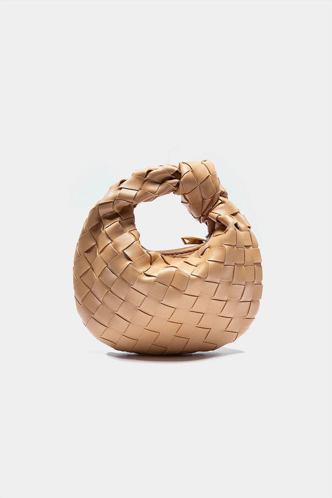 Faux Leather Woven Handbag