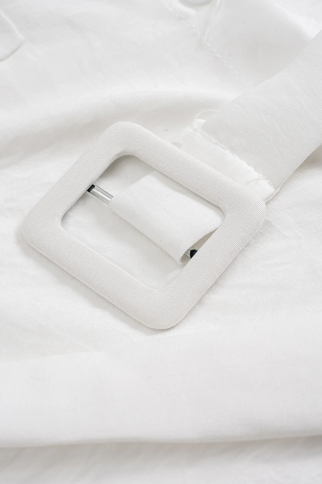 Solid Belted Collar  Tank Top