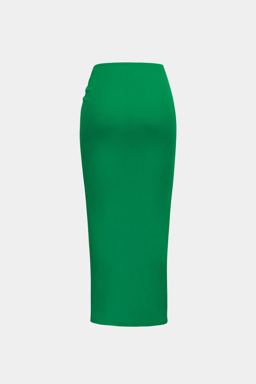 Knot Side Split Knitted Mid-length Skirt