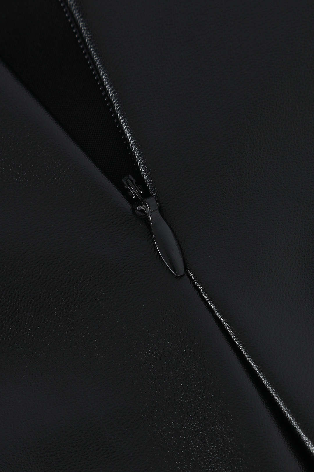 Faux Leather Wrap Ruched Mid-length Skirt