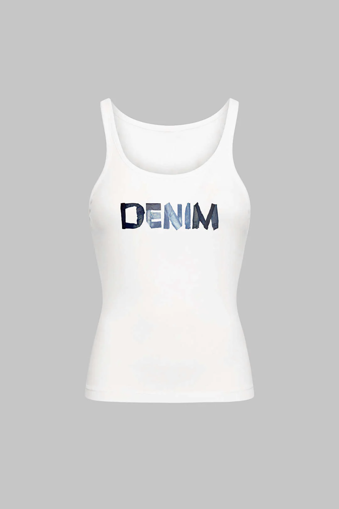 Printed Letter Sleeveless Tank Top
