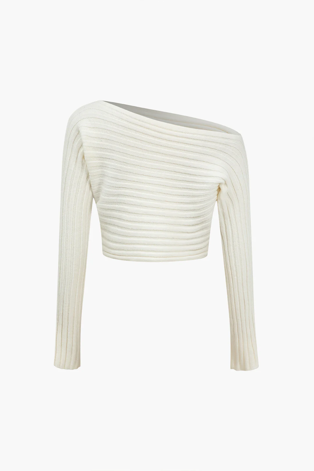 Simple Solid Knit Long Sleeve Bodycon Skirt Set