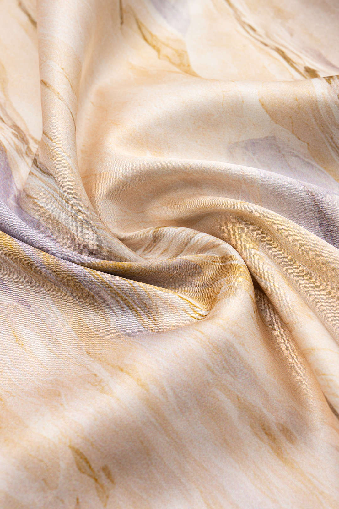 Marble Print Satin Ruched Drawstring Asymmetrical Sleeveless Mini Dress