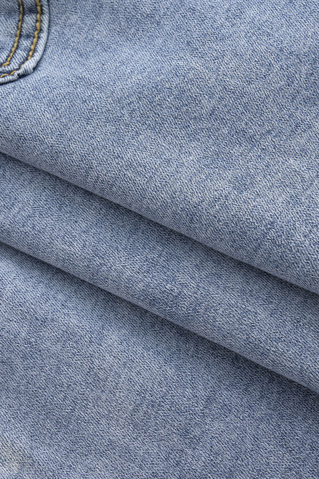 Denim Rhinestone Embroidery Mesh Patchwork Skirt