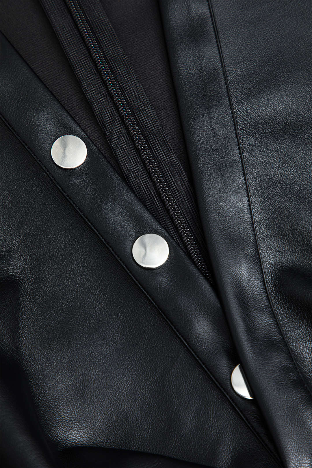 Button Detail Twisted Front Faux Leather Crop Tank Top