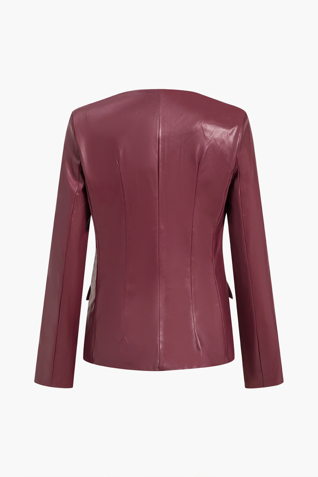 Solid Button Zipper Skirt Ensemble